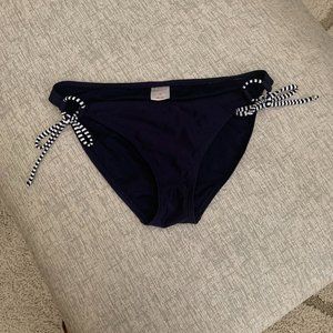Xhilaration Navy Side Ties Bikini Swim Bottom Large